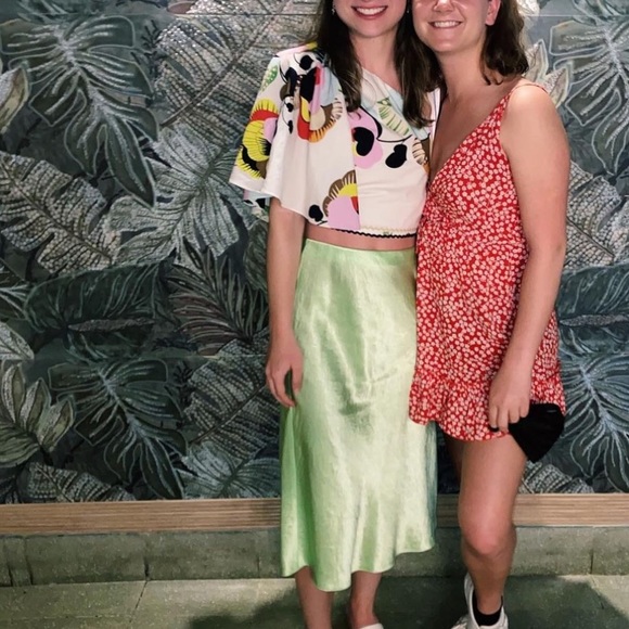 Zara ruffle one shoulder top - Picture 2 of 4